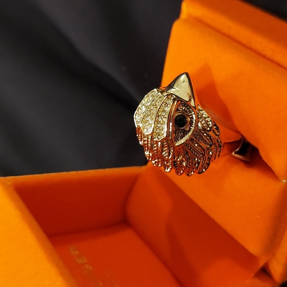 KURT GEIGER LONDON Pave' Crystal Eagle Ring Size 8 - Picture 5 of 6